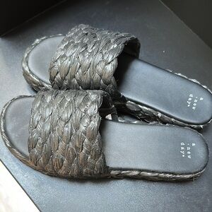 A New Day Black Woven Sandals